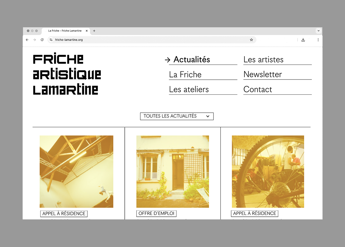 Page des actualités