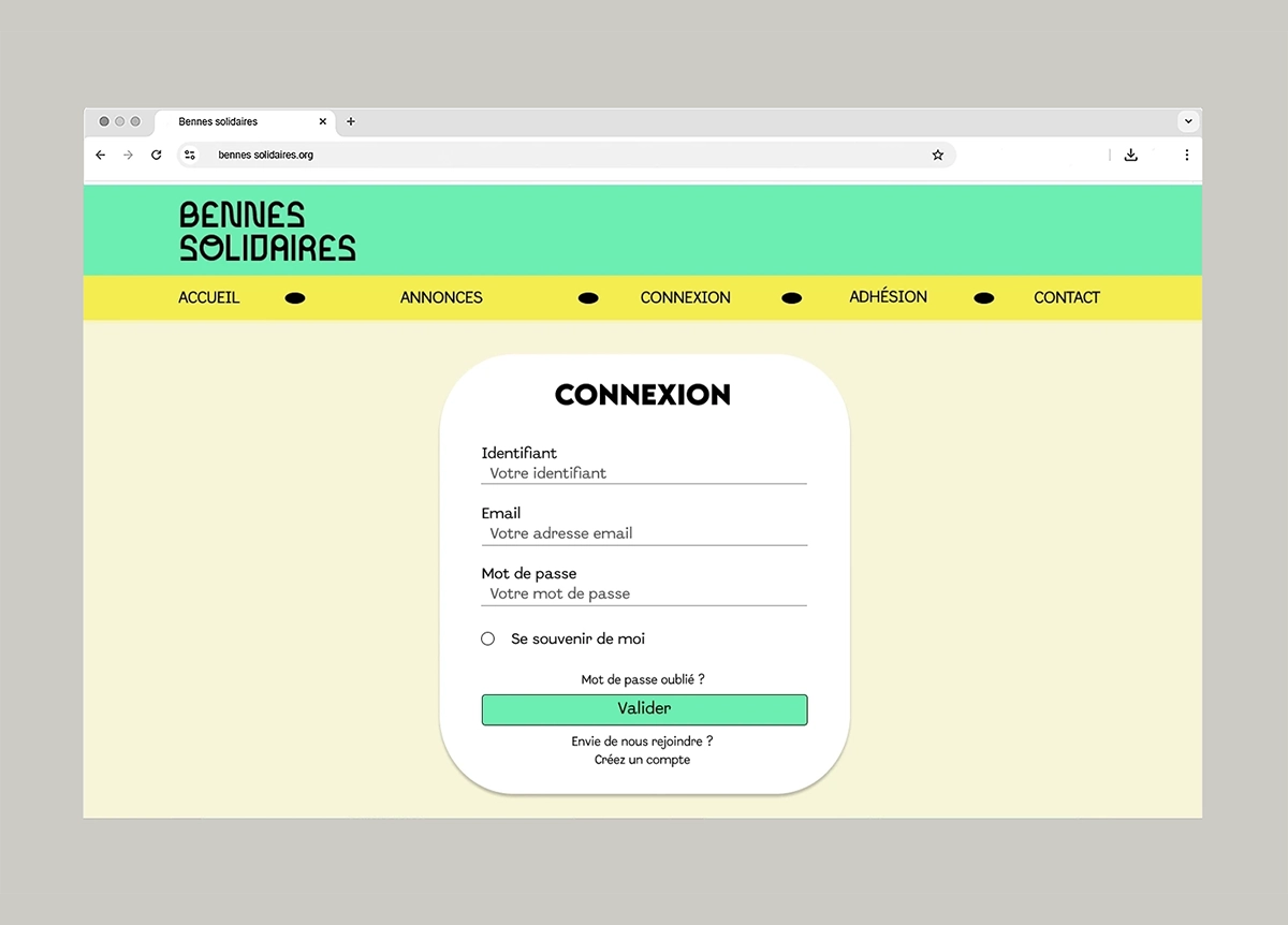 Page de connexon
